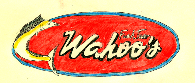 drawing of Wahoo's fish taco logo