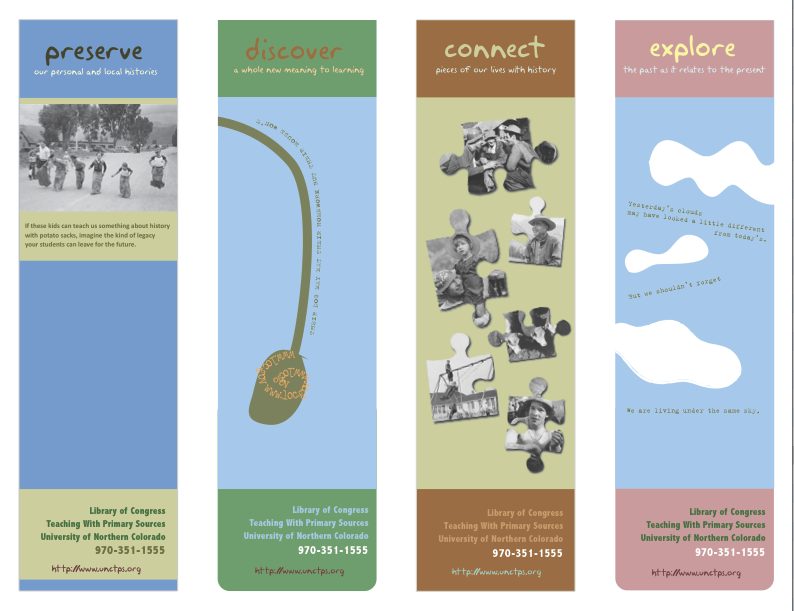 four bookmark designs